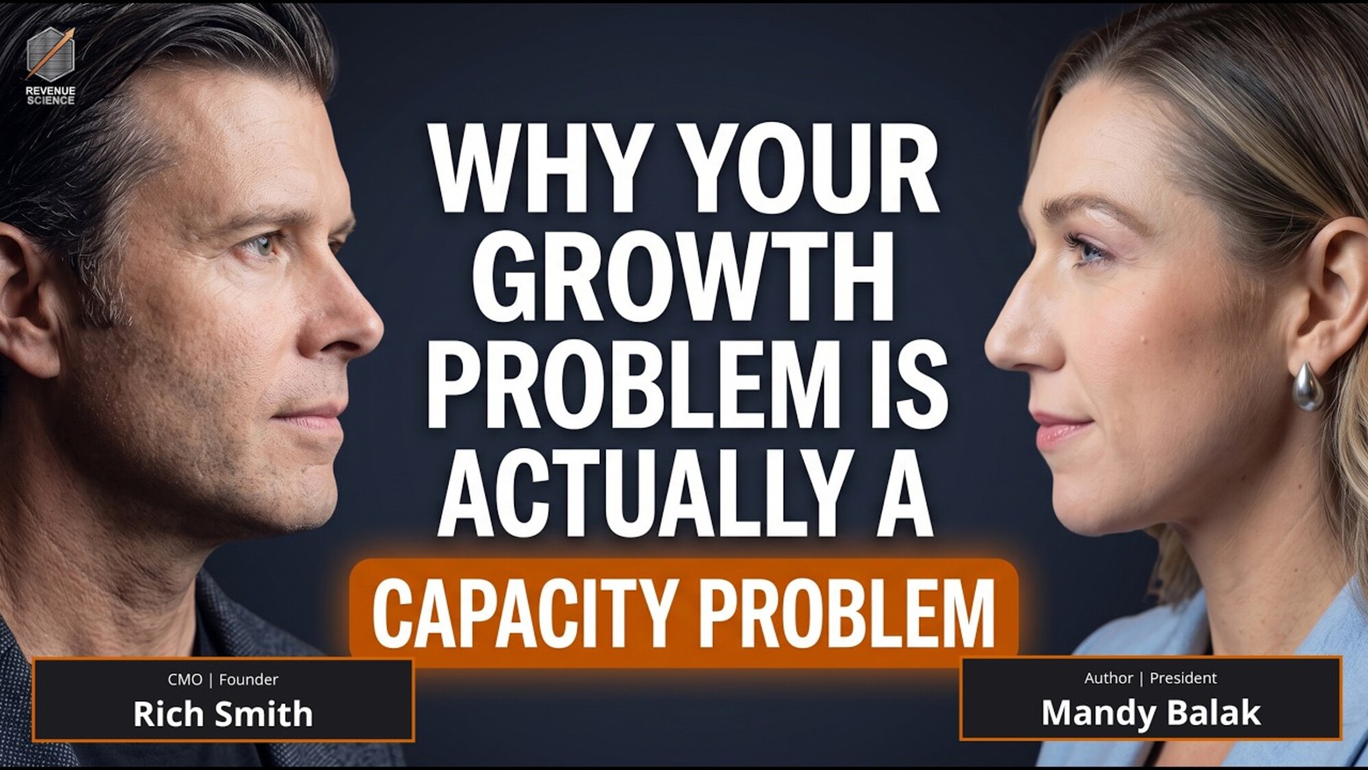Rich Smith and Mandy Balak discussing why growth is a capacity problem on Revenue Science podcast