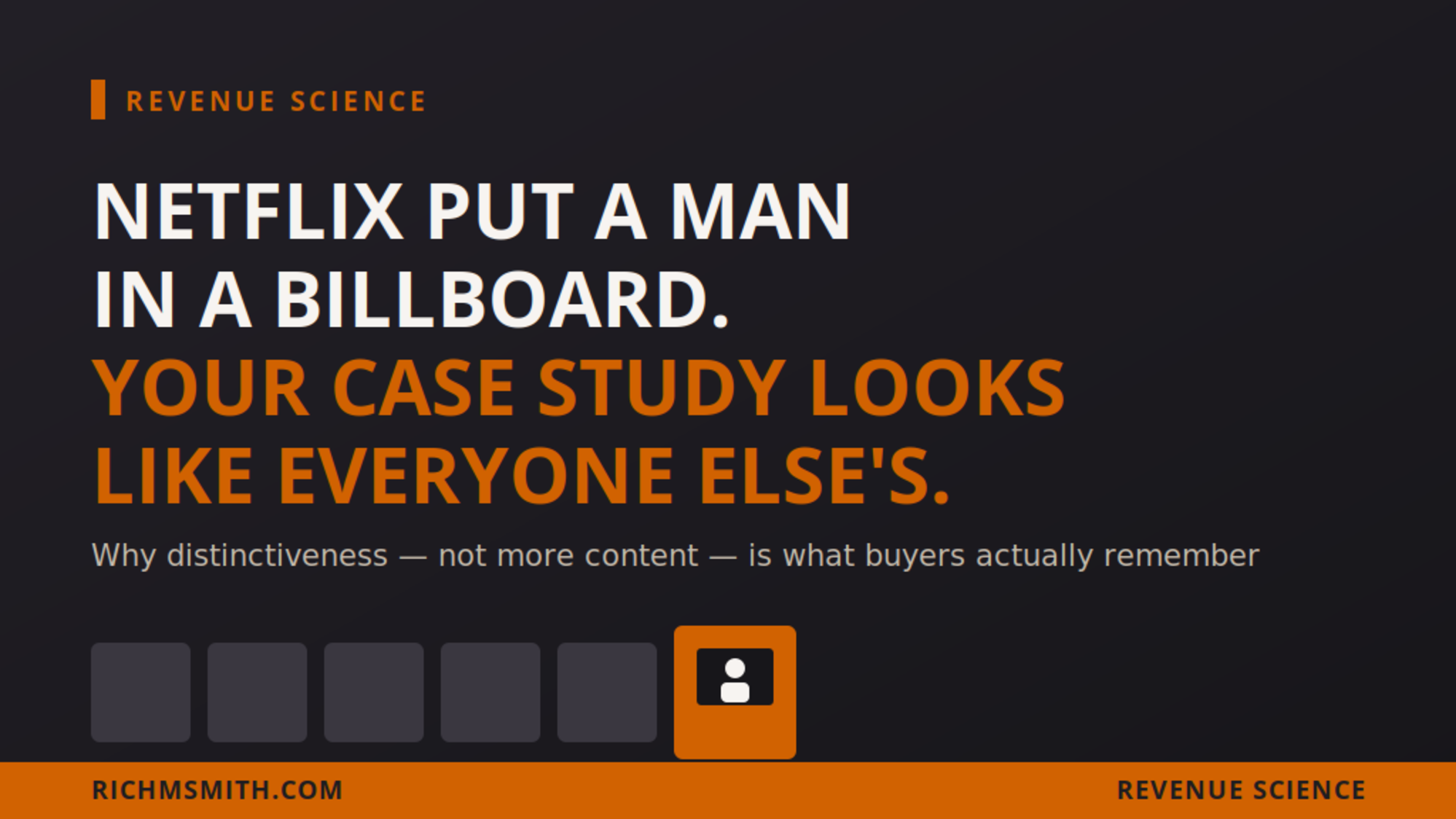 Isolation effect diagram analyzing the Netflix billboard stunt and B2B brand distinctiveness